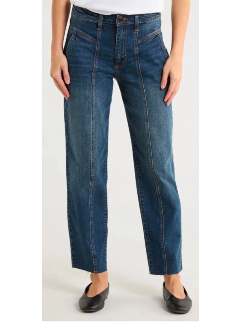 Kut from the Kloth Leslie High Waist Baggy Boyfriend Jeans Size 12 - Picture 1 of 6
